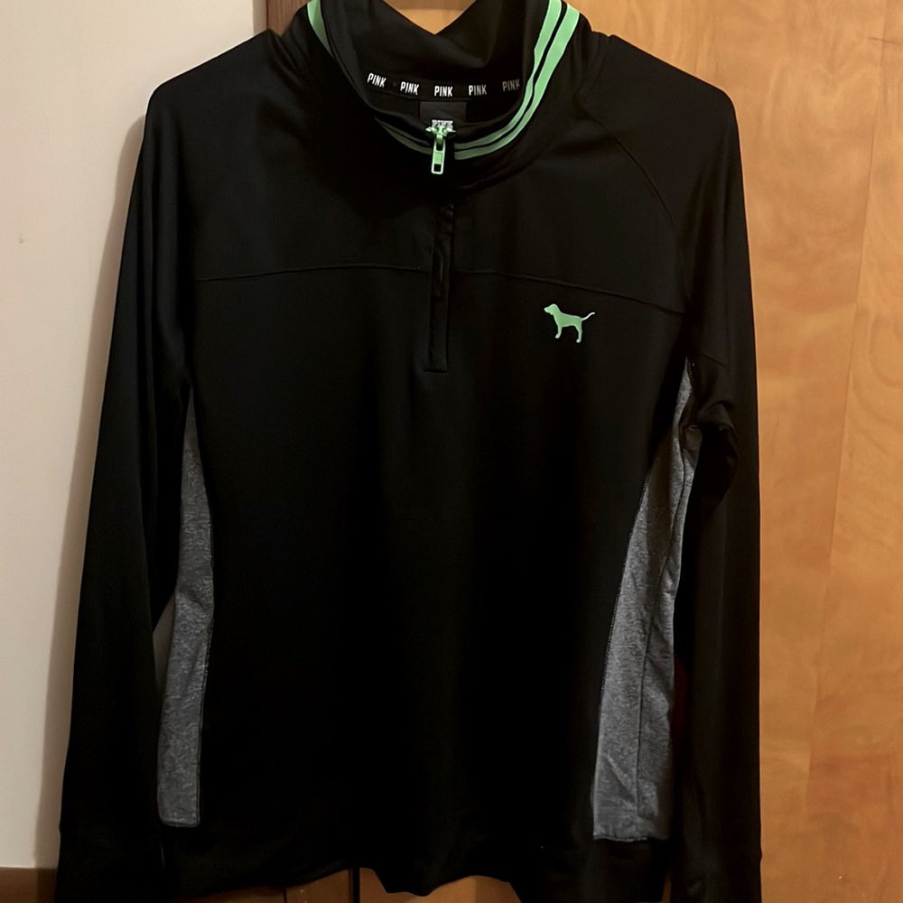 Half zip up PINK. Black/neon green/grey